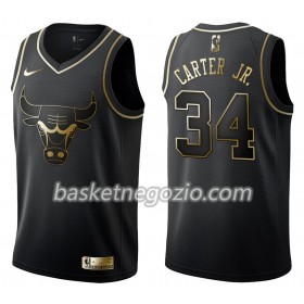 Canotte Uomo Chicago Bulls Wendell Carter Jr. 34 Nike Nero Golden Edition Swingman